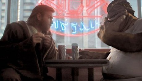 Dex and Obi-Wan in diner